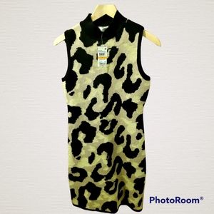 NWT Planet Gold Junior's Leopard Print sweater dress Size S